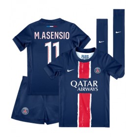 Paris Saint-Germain Marco Asensio #11 Hjemme skjorte til barn 2024-25 Kortermet (+ korte bukser)